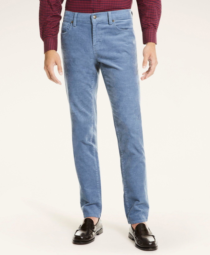 Photo: Brooks Brothers Men's Five-Pocket Stretch Corduroy Pants | Indigo