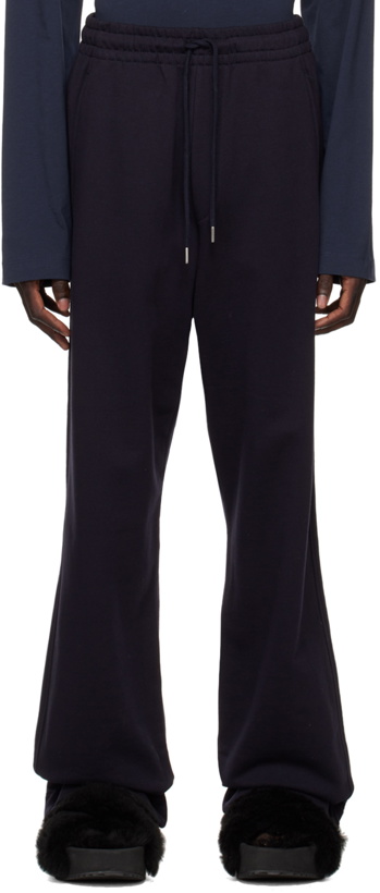 Photo: Dries Van Noten Navy Straight Lounge Pants