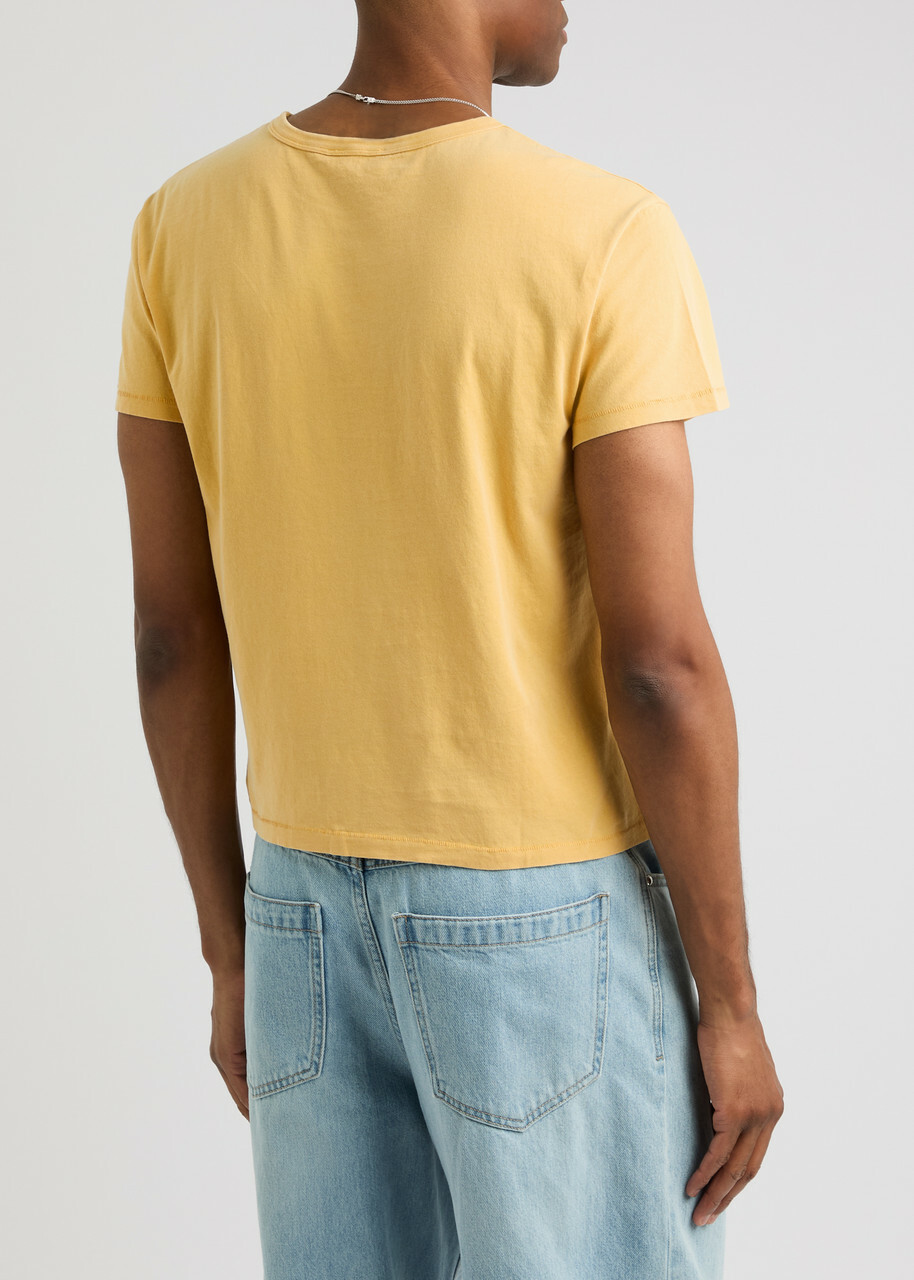 Second Layer Printed Cotton T-shirt Yellow