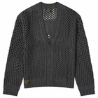 FUCT Men's Drop Stitch Cardigan in Dark Grey