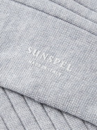 Sunspel - Ribbed Merino Wool Socks - Gray