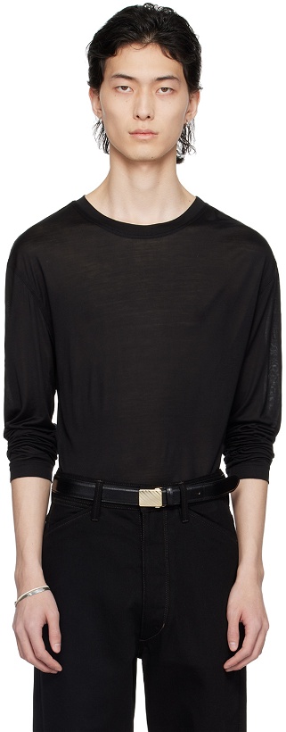Photo: LEMAIRE Black Soft Long Sleeve T-Shirt