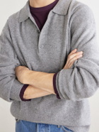 FRAME - Wool Polo Sweater - Gray