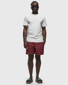 Lacoste Patterned Swim Trunks Blue/Red - Mens - Swimwear