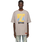 Heron Preston Taupe and Yellow Herons T-Shirt