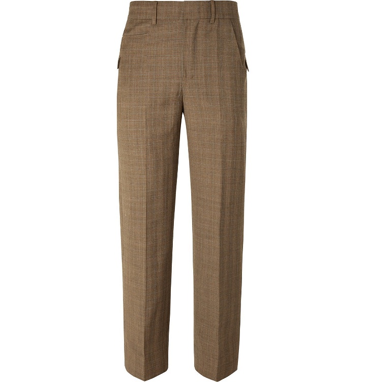 Photo: Ader Error - Prince of Wales Checked Wool Suit Trousers - Brown