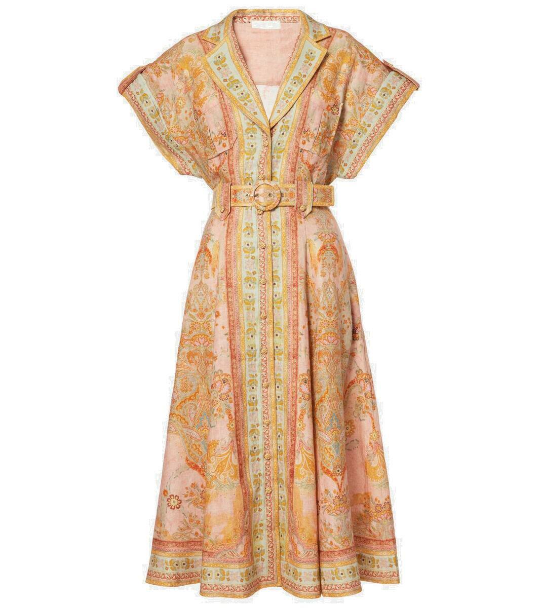 Zimmermann Acacia belted linen shirt dress Zimmermann