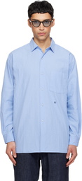 nanamica Blue Regular Collar Wind Shirt