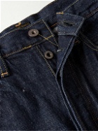 KAPITAL - Slim-Fit Crochet-Trimmed Jeans - Blue