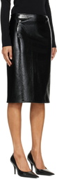 Courrèges Black Croc-Embossed Vinyl Miniskirt