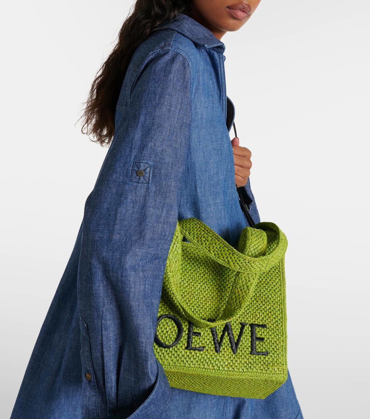 Loewe Paula's Ibiza Font Medium raffia tote bag Loewe