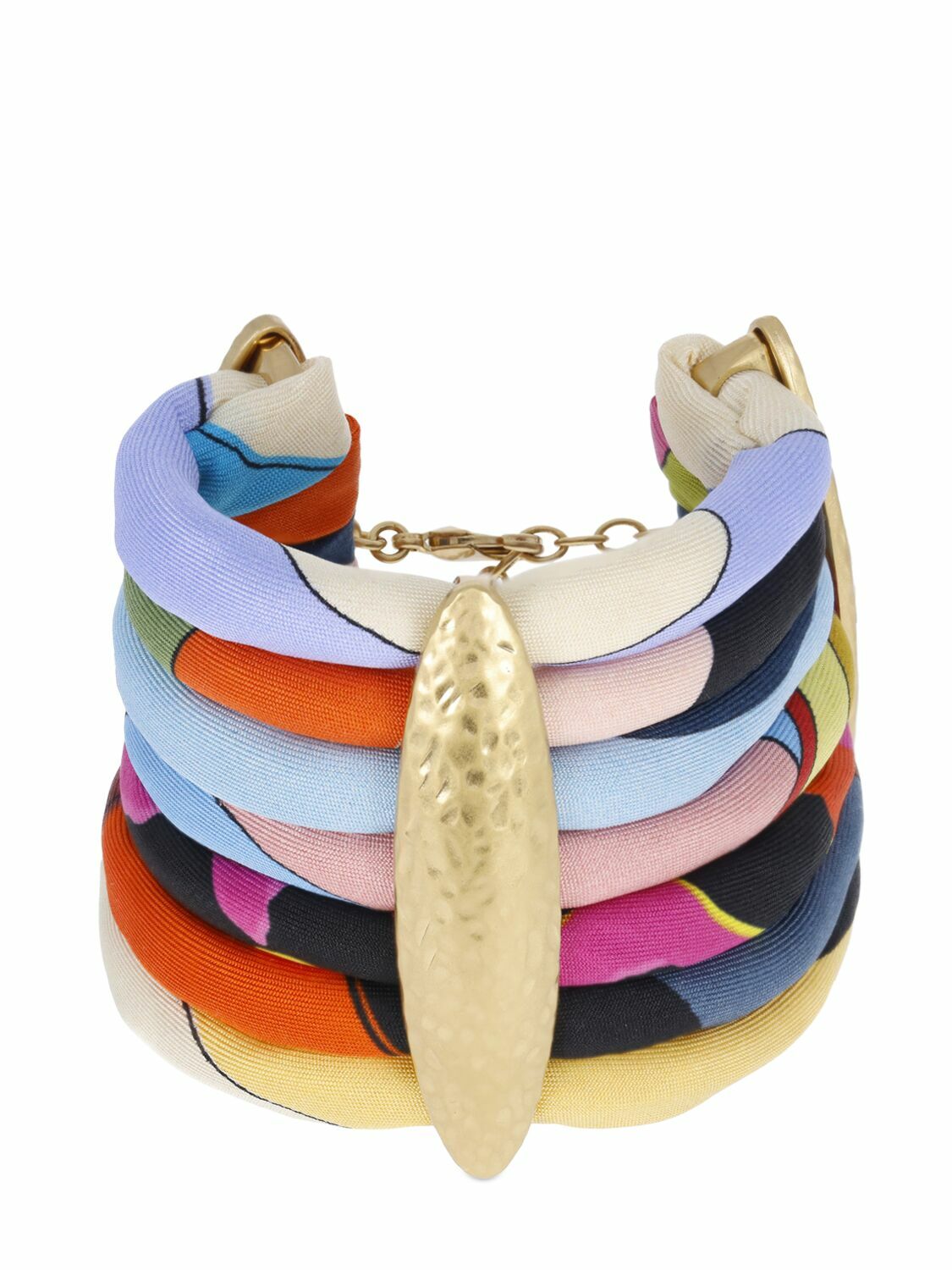【送料&関税込】Pucci Silk Twill Bandeau Chain Bracelet Pucci Silk Twill Bandeau Chain Bracelet | italist