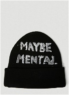 Maybe Mental Beanie Hat in Black