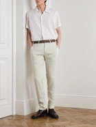 Theory - Zaine Straight-Leg Linen-Blend Twill Trousers - White