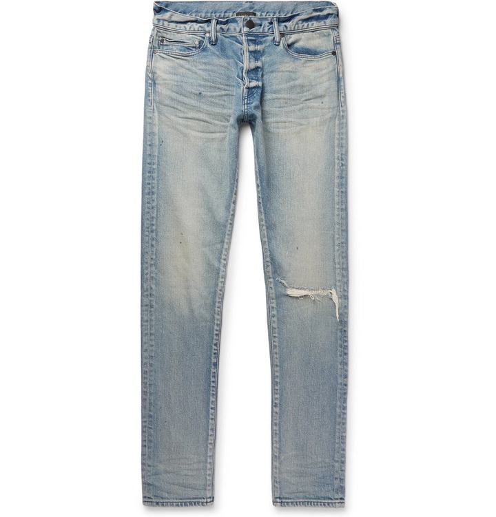 Photo: John Elliott - The Cast 2 Slim-Fit Distressed Denim Jeans - Men - Light denim