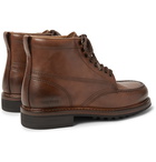 TOM FORD - Cromwell Burnished-Leather Hiking Boots - Men - Brown