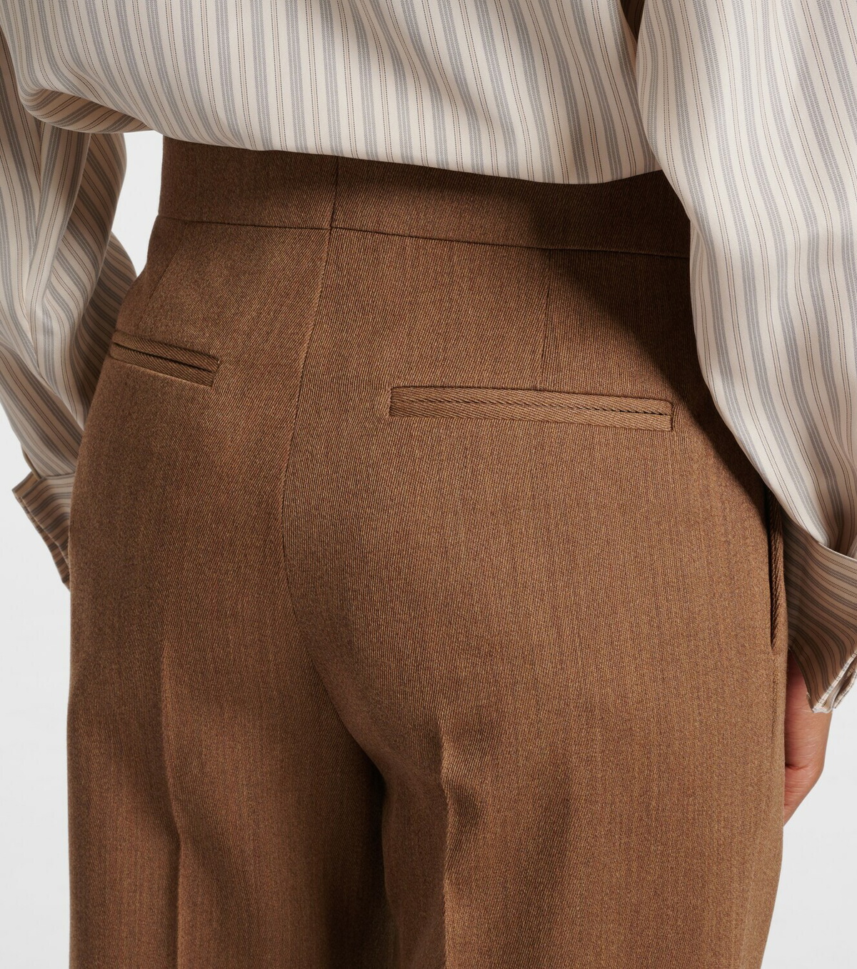 Fforme Agel high-rise virgin wool wide-leg pants