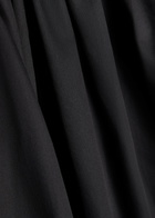 Tove Amina Gathered Cotton Midi Dress Black