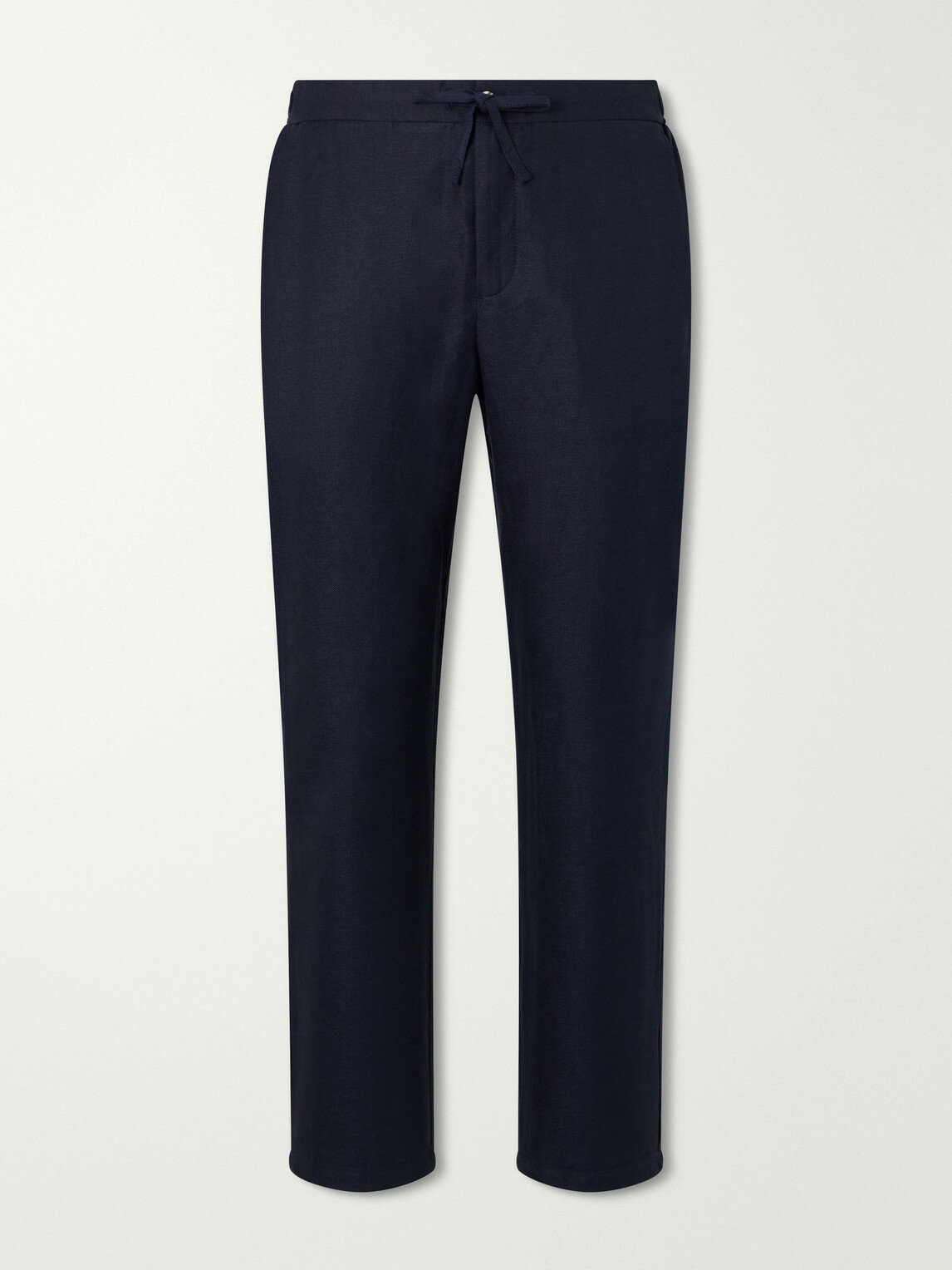 Frescobol Carioca - Mendes Straight-Leg Linen and Cotton-Blend Twill Drawstring Trousers - Blue