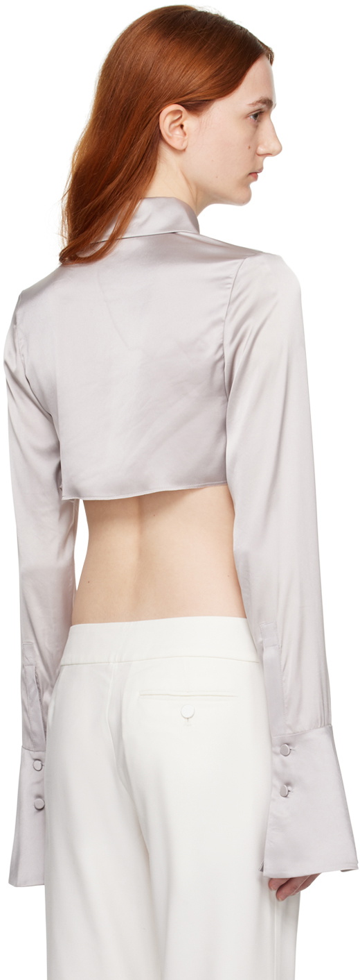 JUNEYEN Gray Cropped Shirt