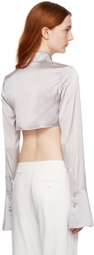 JUNEYEN Gray Cropped Shirt