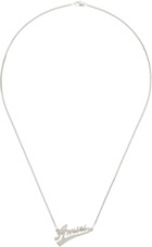 AMIRI Silver Script Necklace