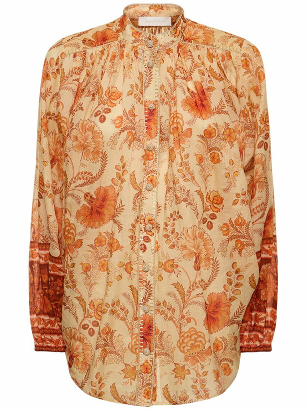 Photo: ZIMMERMANN - Junie Billow Printed Ramie Shirt