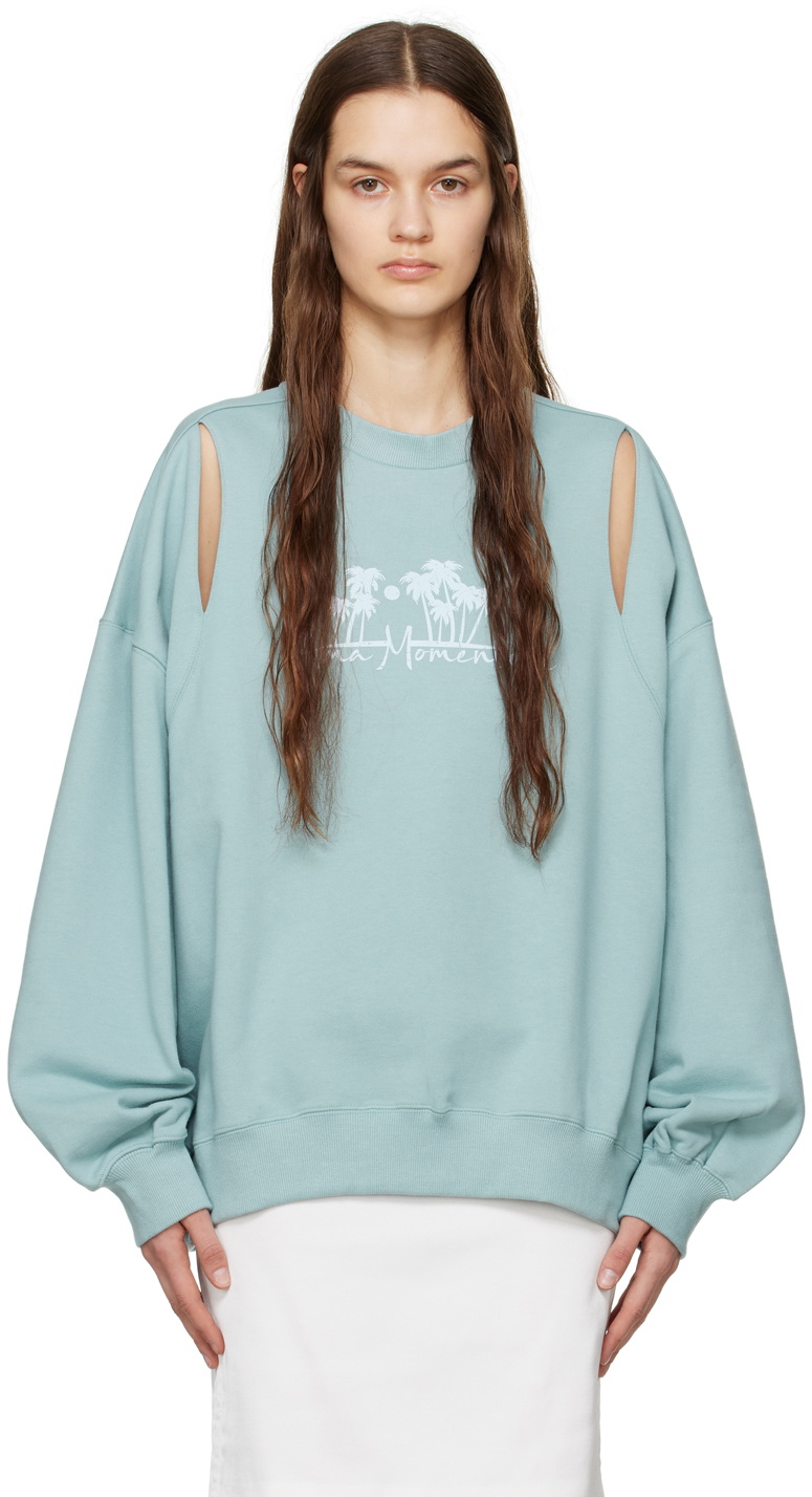 J KOO Blue 'Ama Momentum' Sweatshirt