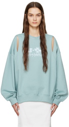 J KOO Blue 'Ama Momentum' Sweatshirt