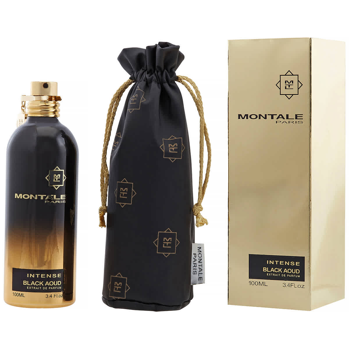Montale Unisex Black Aoud Intense Extrait de Parfum Spray 3.4 oz Fragrances 3760260455978