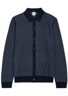 Paul Smith Textured Wool Cardigan Navy