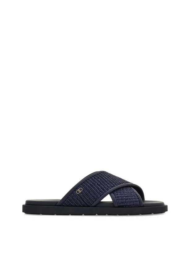 Photo: Ferragamo Mens Gancini ornament sandal in Blue