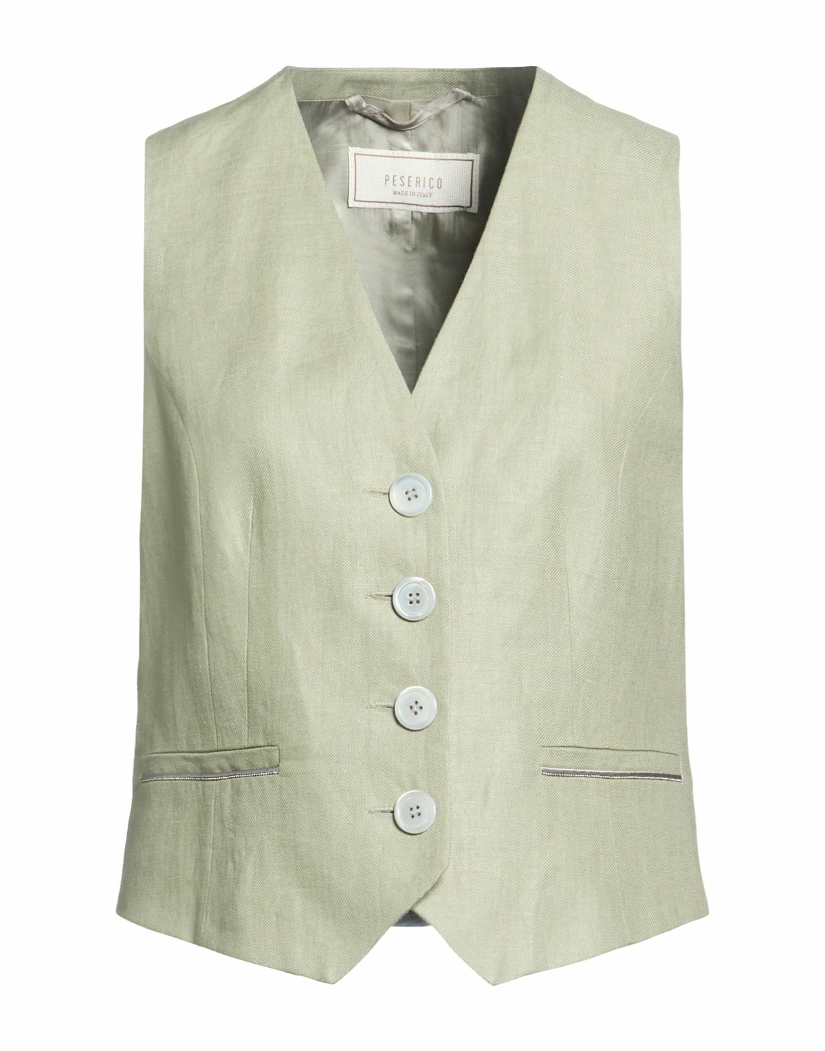 Peserico Womens Tailored Vest in Sage green