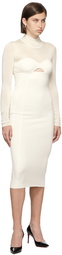 Herve Leger White Long Sleeve Corset Dress