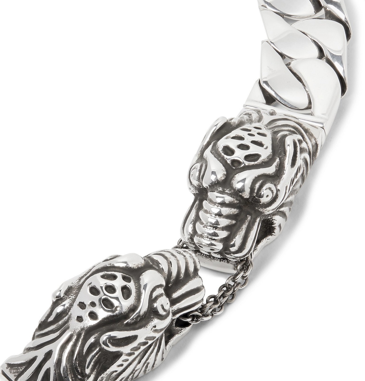 Gucci Sterling Silver Vintage Tiger Head Bracelet in Metallic for Men