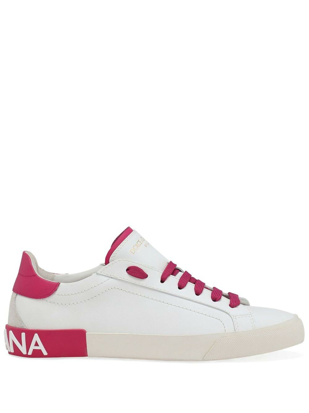 dolce & gabbana portofino leather sneakers
