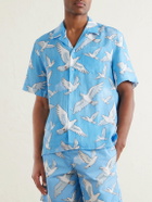 Vilebrequin - 3.Paradis Chelly Printed Camp-Collar Linen Shirt - Blue