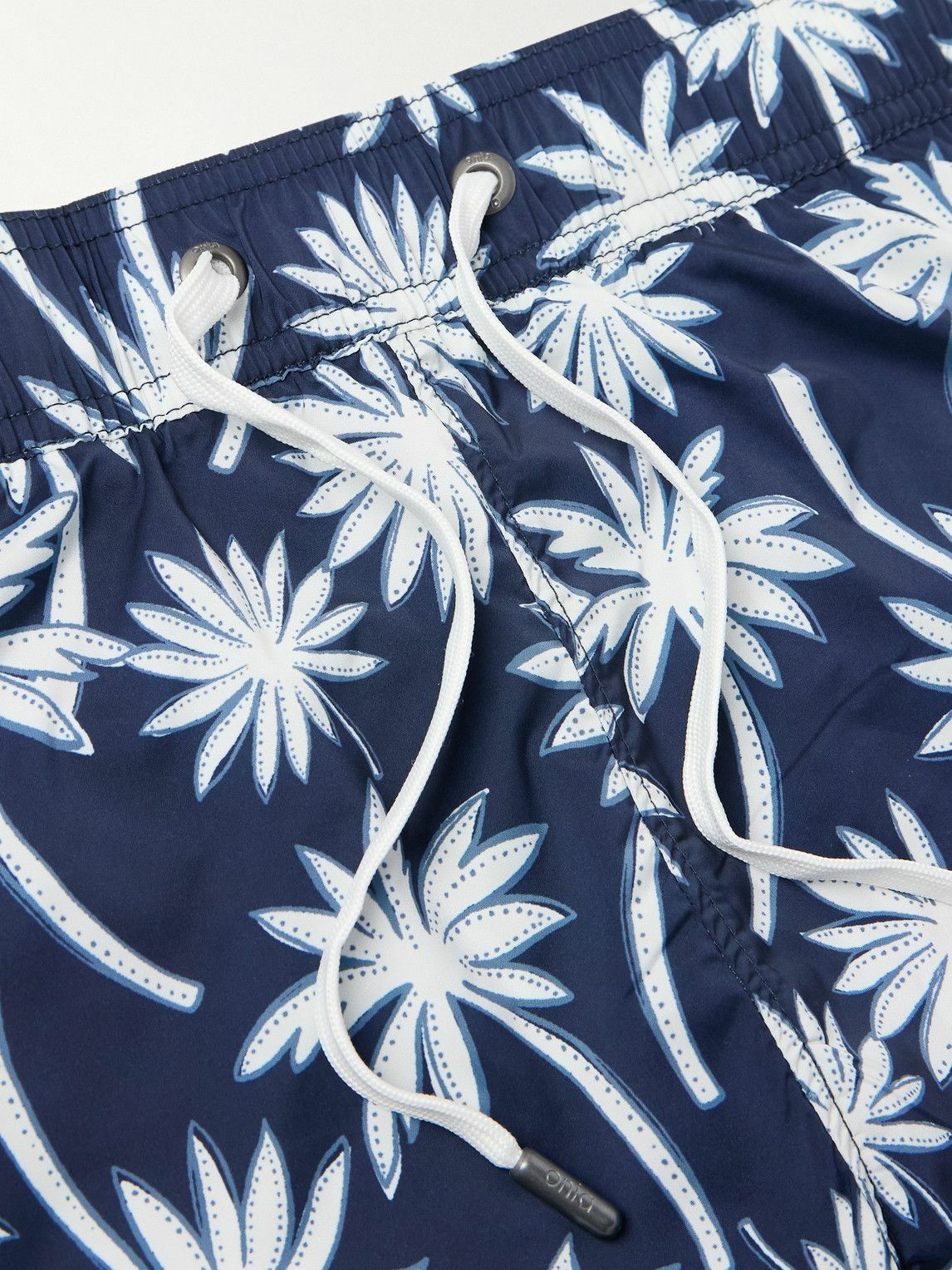 Onia - Charles Slim-Fit Straight-Leg Mid-Length Printed Swim Shorts - Blue