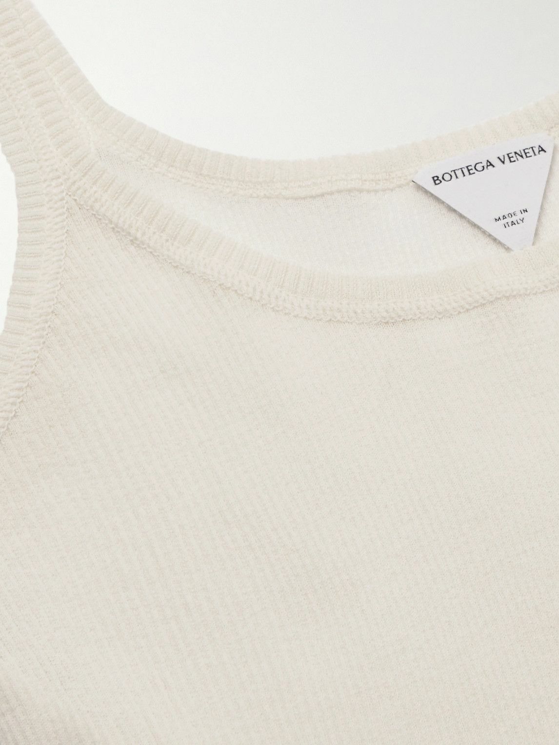 Bottega Veneta - Slim-Fit Ribbed Cotton-Jersey Tank Top - White Bottega ...