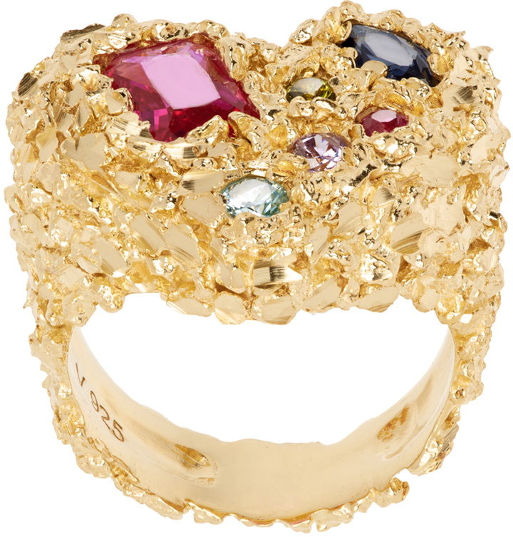 Photo: Veneda Carter Gold VC035 Multi Stone Heart Ring