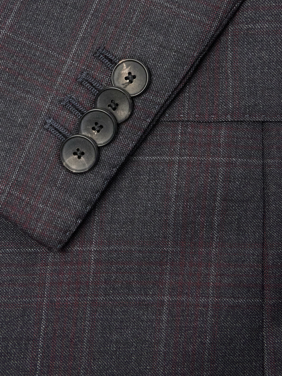 Mr P. - Checked Wool Suit Jacket - Gray