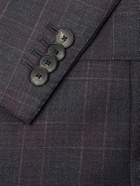 Mr P. - Checked Wool Suit Jacket - Gray