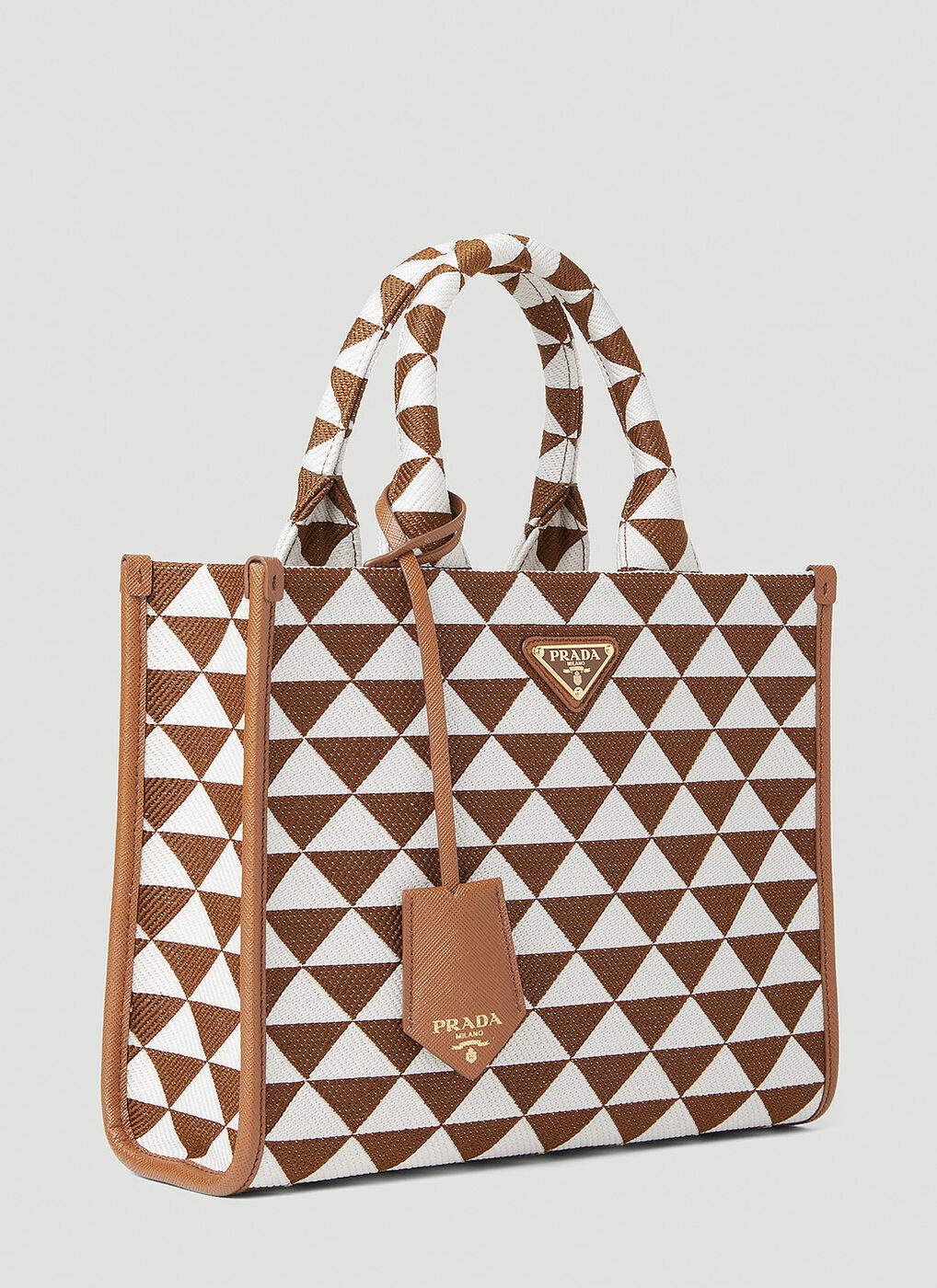 Prada Triangle Print Tote Bag