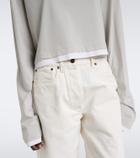 Prada Cotton piqué and jersey top