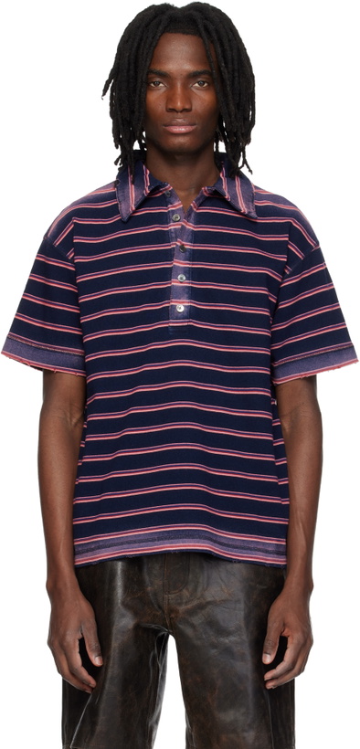 Photo: MMIC Navy & Pink Sunstripe Polo