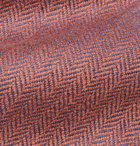Thom Sweeney - 8cm Herringbone Wool Tie - Copper