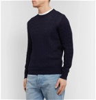 Brunello Cucinelli - Cable-Knit Linen and Cotton-Blend Sweater - Blue