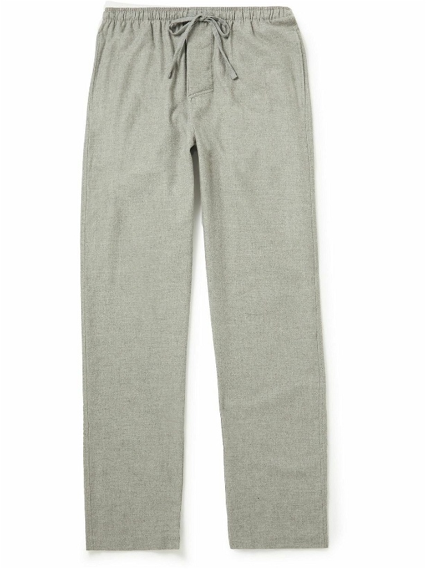 Photo: Zimmerli - Heritage Cotton and Wool-Blend Flannel Pyjama Trousers - Gray