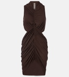 Rick Owens Sunpeel cutout gathered minidress
