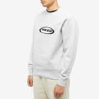 Tired Skateboards Men's Oval Logo Crew Sweat in Grey